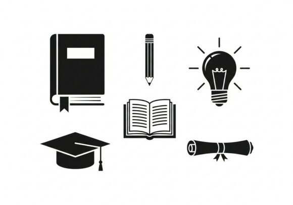 Black and White Education School Learning: A Versatile Visual Collection