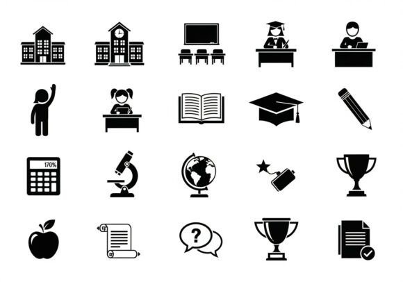 Black and White Education School Symbols: A Comprehensive Guide for Designers and Educators