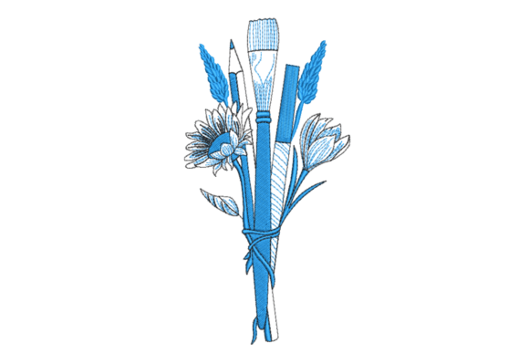 Blue Art Tools Bouquet: A Creative Guide
