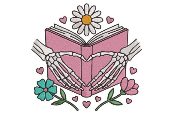 Book Skull Embroidery Design: A Deep Dive into Dark Academia Stitching