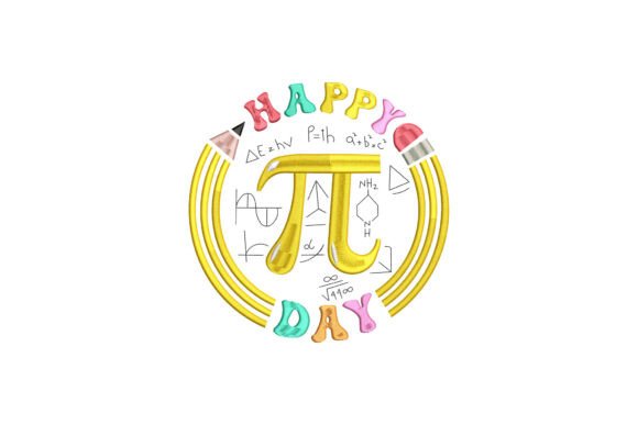 Celebrate Happy Pi Day with a Unique Embroidery Design