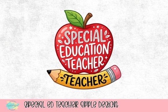 Celebrating Special Education Professionals with a Vibrant Apple Design