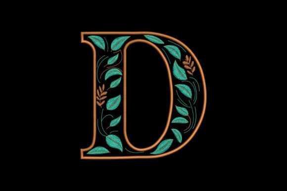 Floral Alphabet Letter D: An Evaluation for Embroidery Projects