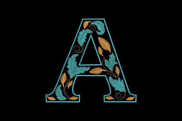 Floral Letter A: Elevating Textile Projects with Elegant Embroidery
