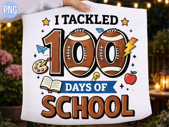 I Tackled 100 Days Education School PNG