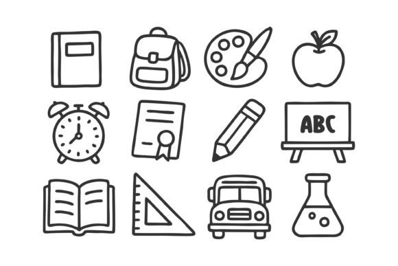 Icons for School and Education