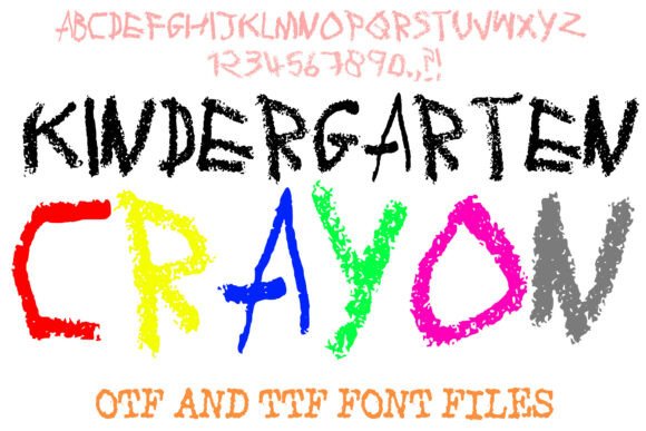 Kindergarten Crayon: The Authentic Handcrafted Font