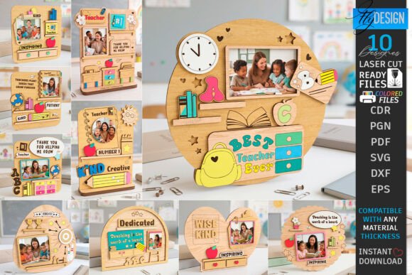 Teacher Appreciation Gift Laser Cut Set