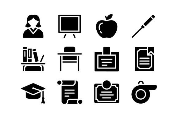 Teacher Award Education Vector Silhouettes