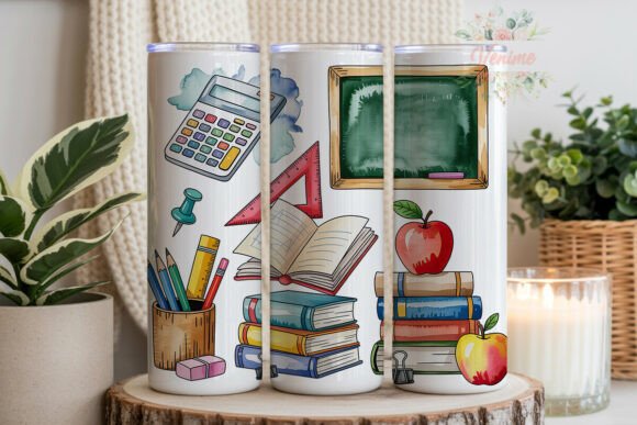 Teacher Life Education Themed 20oz Tumbler Design