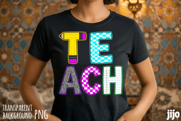 Transforming Education Apparel with High-Quality Teacher Pencil School Colorful PNG Designs
