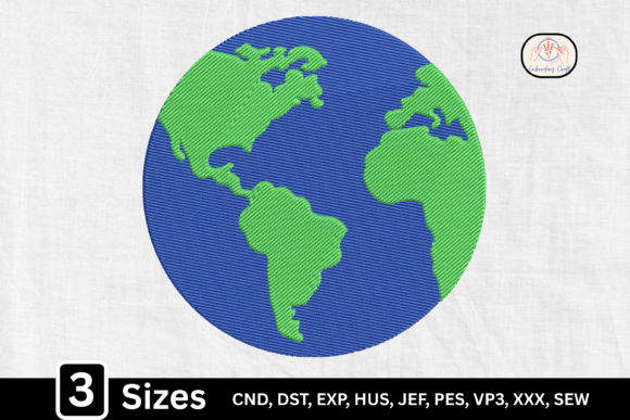 World Map Earth Globe: A Definitive Guide to Filled Stitch Embroidery